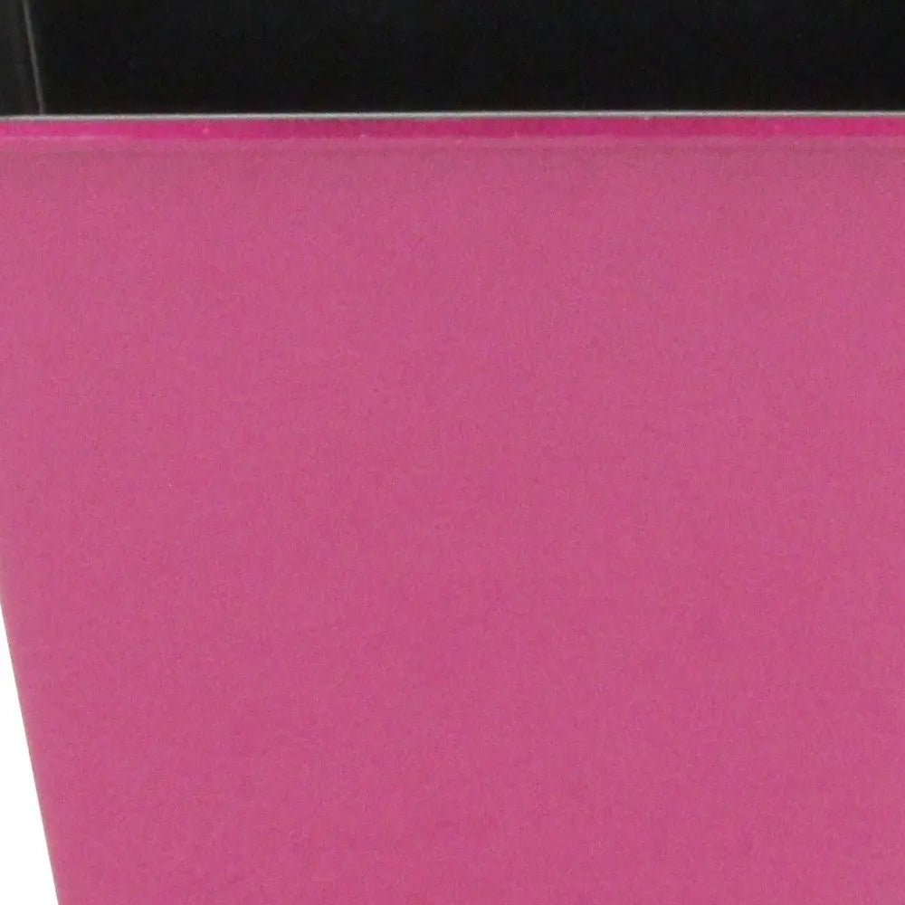 5" Hot Pink Recycled Plastic Indoor Outdoor Square Pot Planter - NOBLE HOME INTERIORS