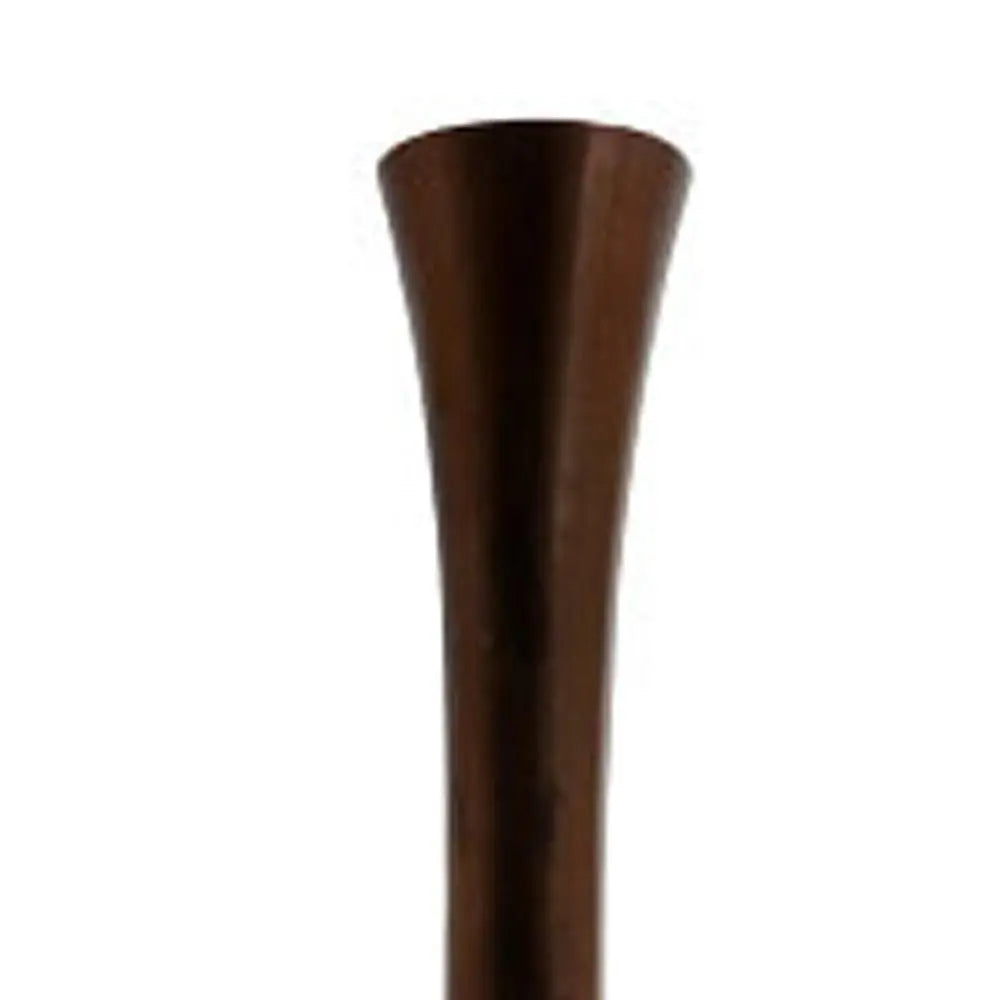 50" Burnished Brown Aluminum Floor Vase - NOBLE HOME INTERIORS