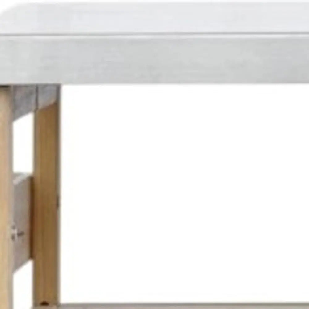 50" Natural Wood Barn Door Rolling Kitchen Island With Storage - NOVA HOME FURNITURE