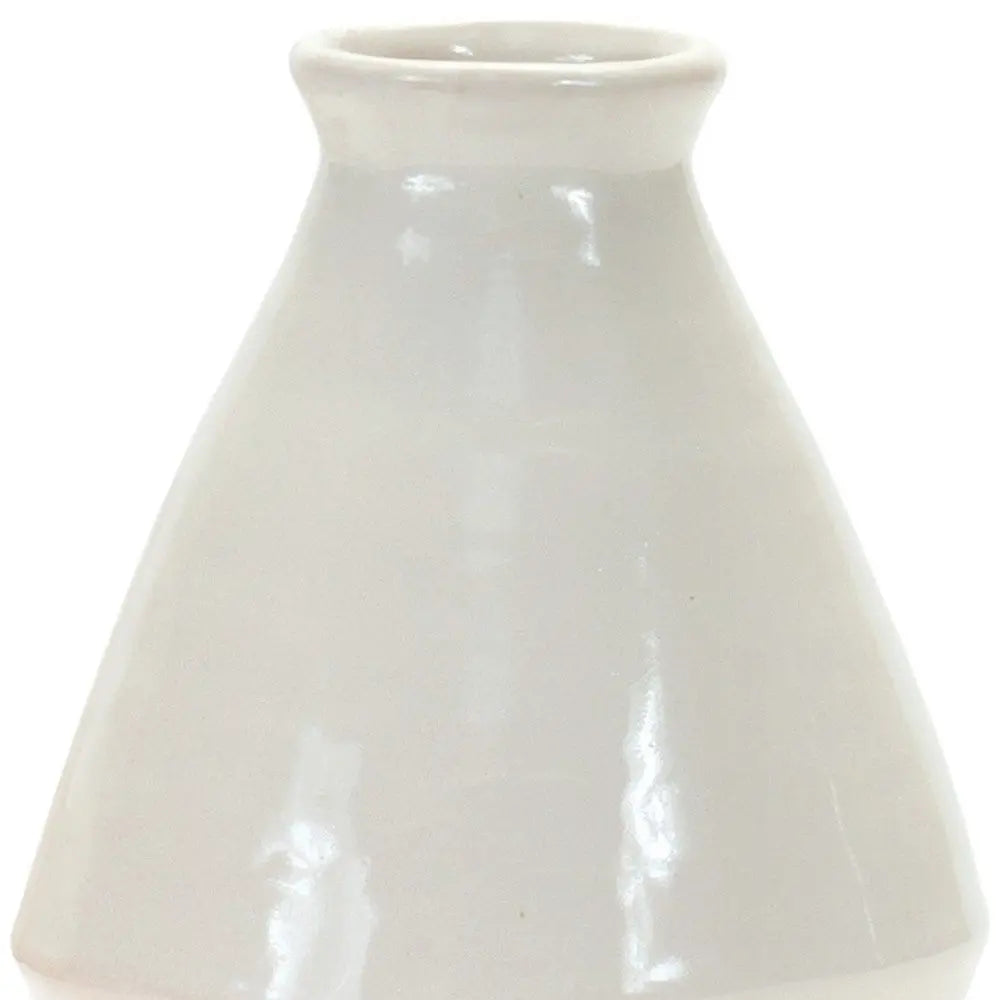 Set of Two White Bud Terracotta Table Vase HomeRoots