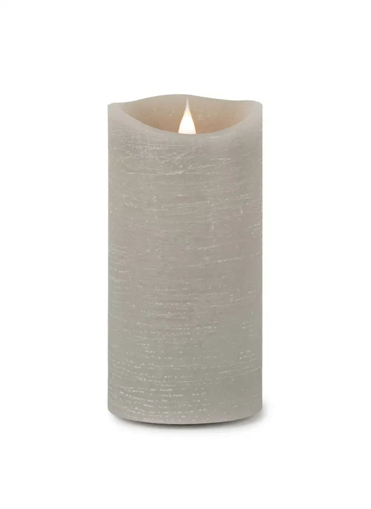 7" Gray Flameless Designer Candle HomeRoots