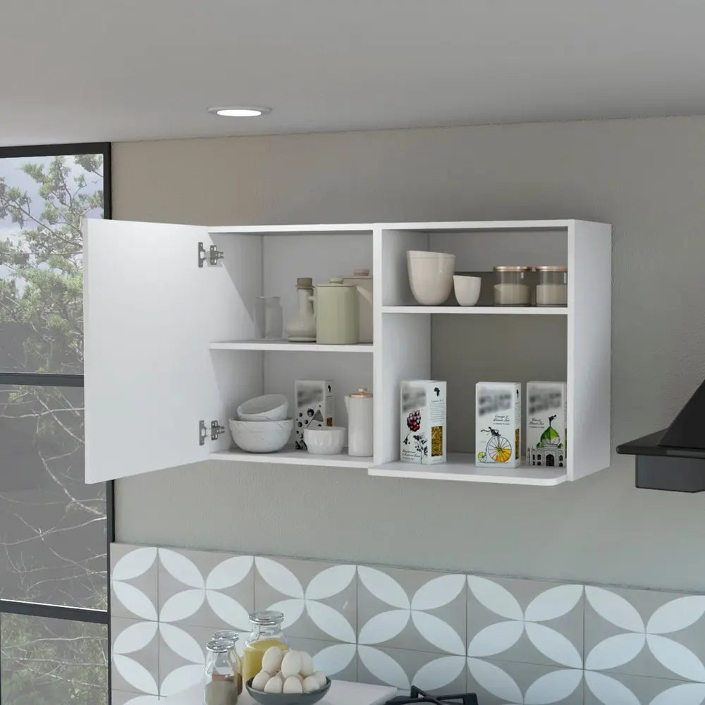 39" White Accent Cabinet With Two Shelves HomeRoots