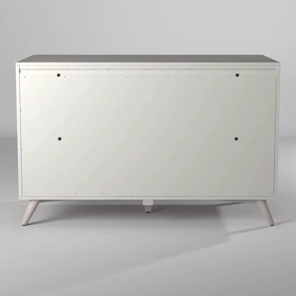 59" Gray Solid Wood Seven Drawer Double Dresser HomeRoots