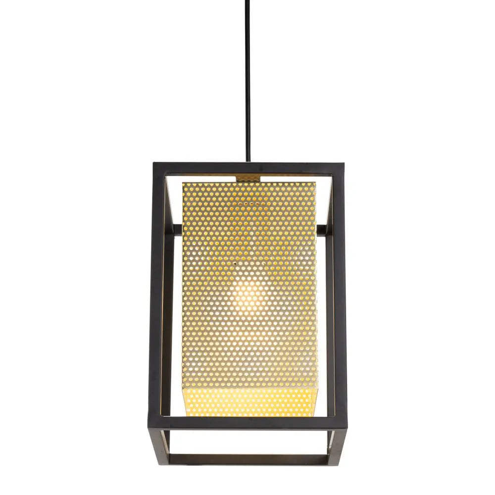 Gold and Black Geometric Metal Ceiling Light HomeRoots