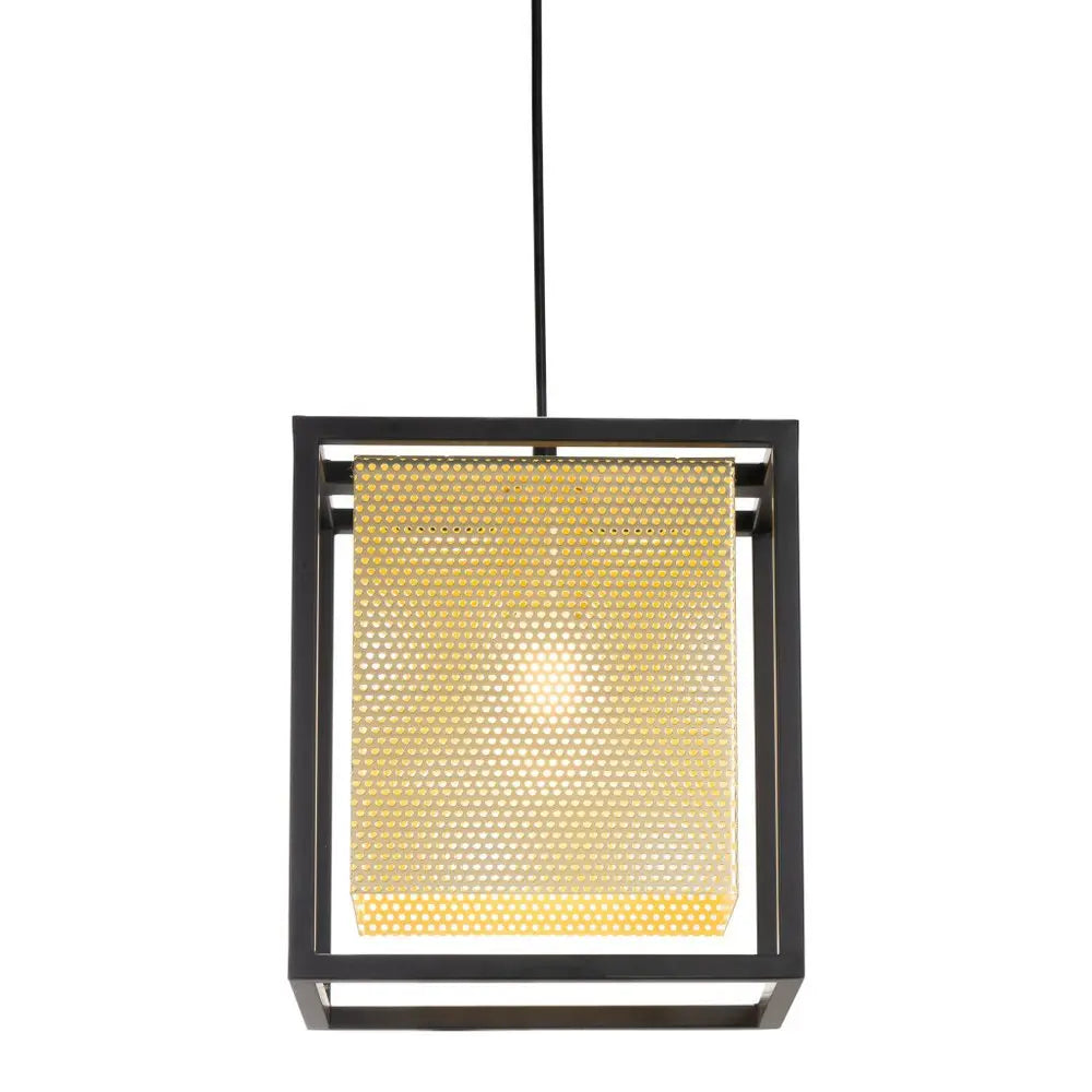 Gold and Black Geometric Metal Ceiling Light HomeRoots
