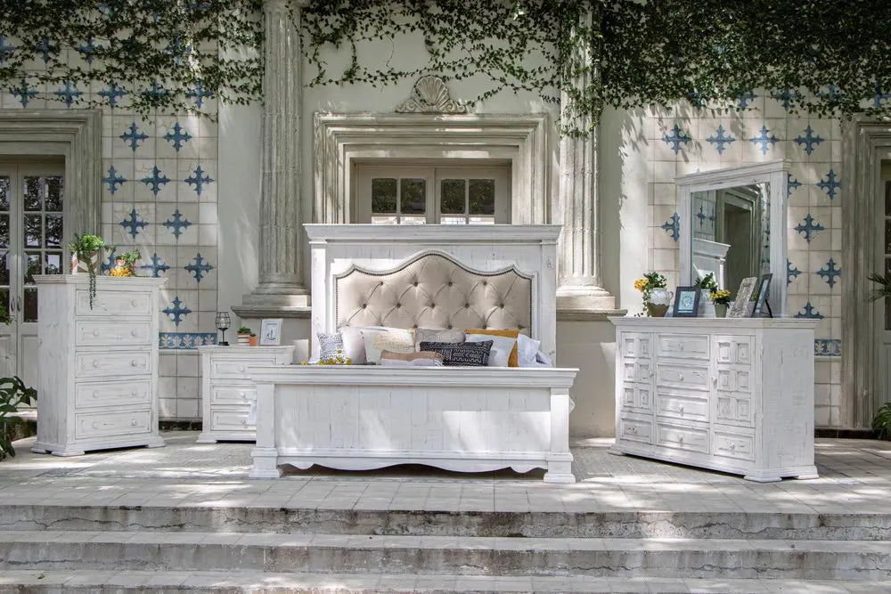 69" White Solid Wood Six Drawer Triple Dresser HomeRoots