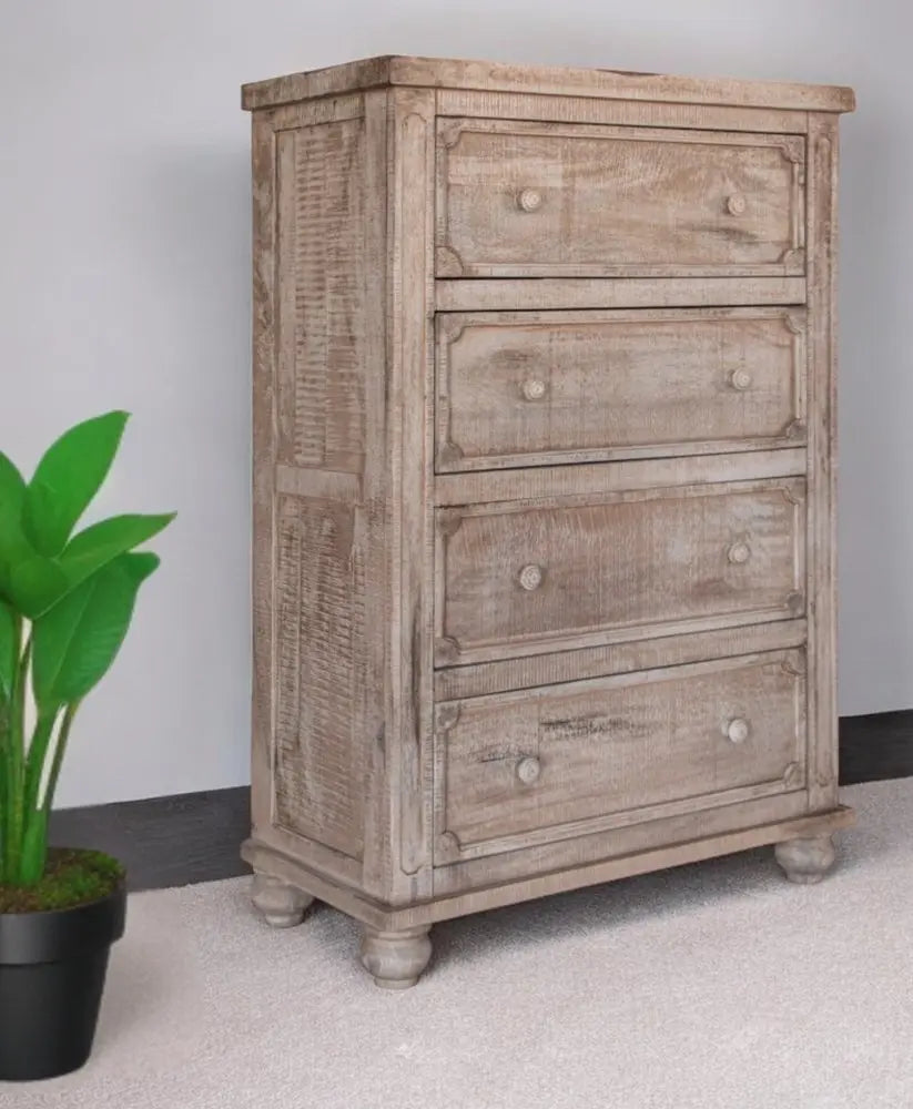 70" Natural Solid Wood Six Drawer Double Dresser HomeRoots