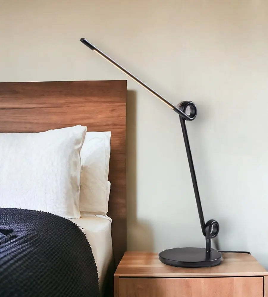 35" Black Metal Novelty Desk Lamp HomeRoots