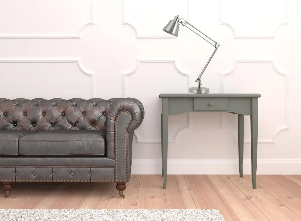 27" Nickel Metal Desk Table Lamp With Nickel Cone Shade HomeRoots