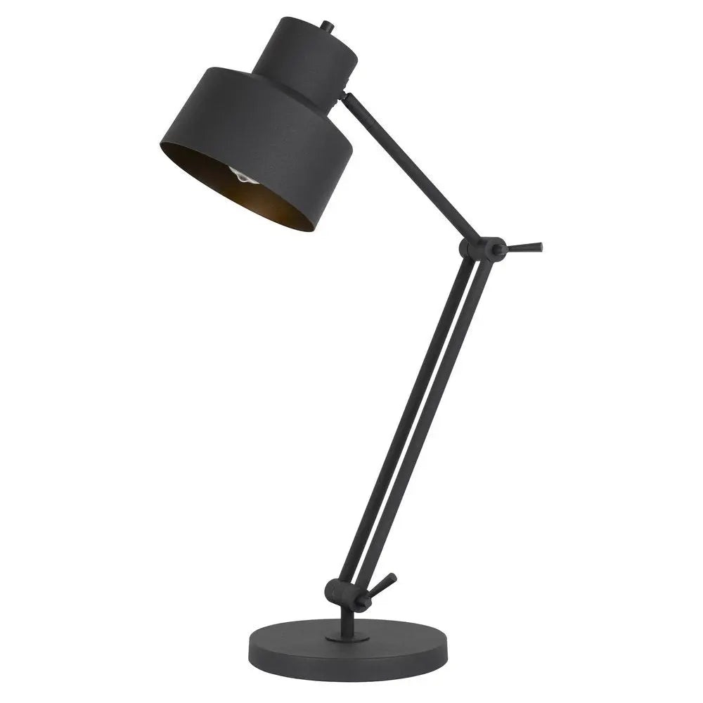 33" Black Metal Adjustable Desk Table Lamp HomeRoots
