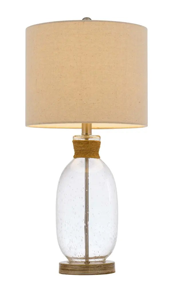 26" Brown Mason Jar Table Lamp With Brown Drum Shade HomeRoots