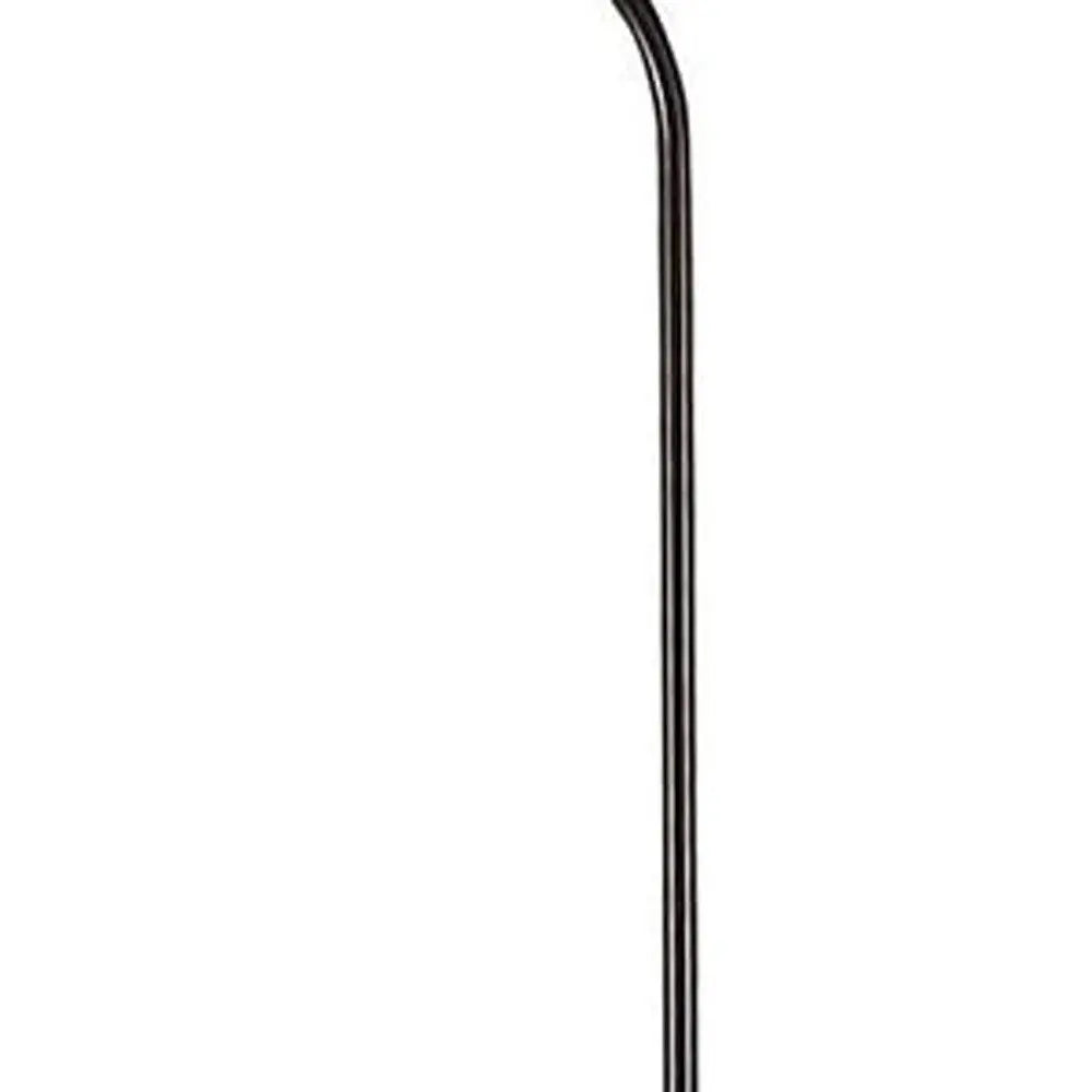 68" Bronze Adjustable Traditional Shaped Floor Lamp With Beige Empire Shade HomeRoots