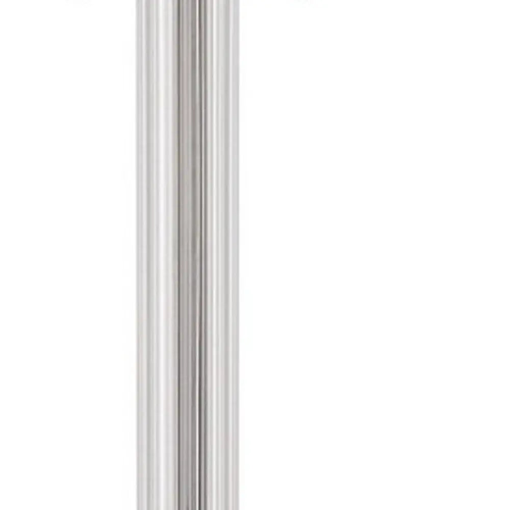 60" Chrome Two Light Traditional Shaped Floor Lamp With White Rectangular Shade HomeRoots