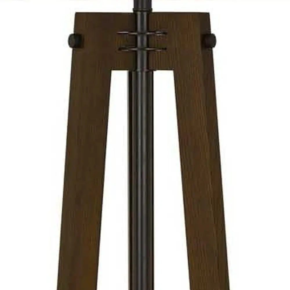65" Brown Tripod Floor Lamp With White Rectangular Shade HomeRoots