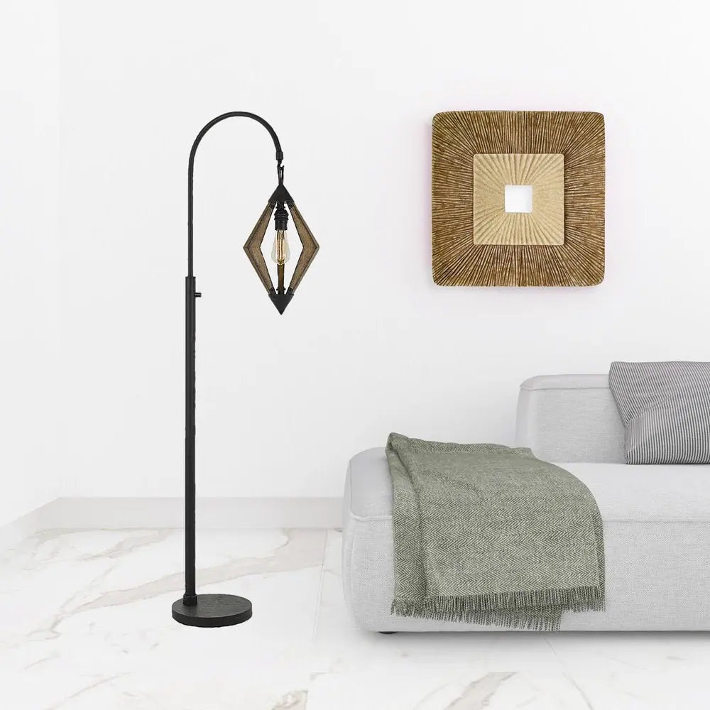 67" Black Traditional Shaped Floor Lamp HomeRoots