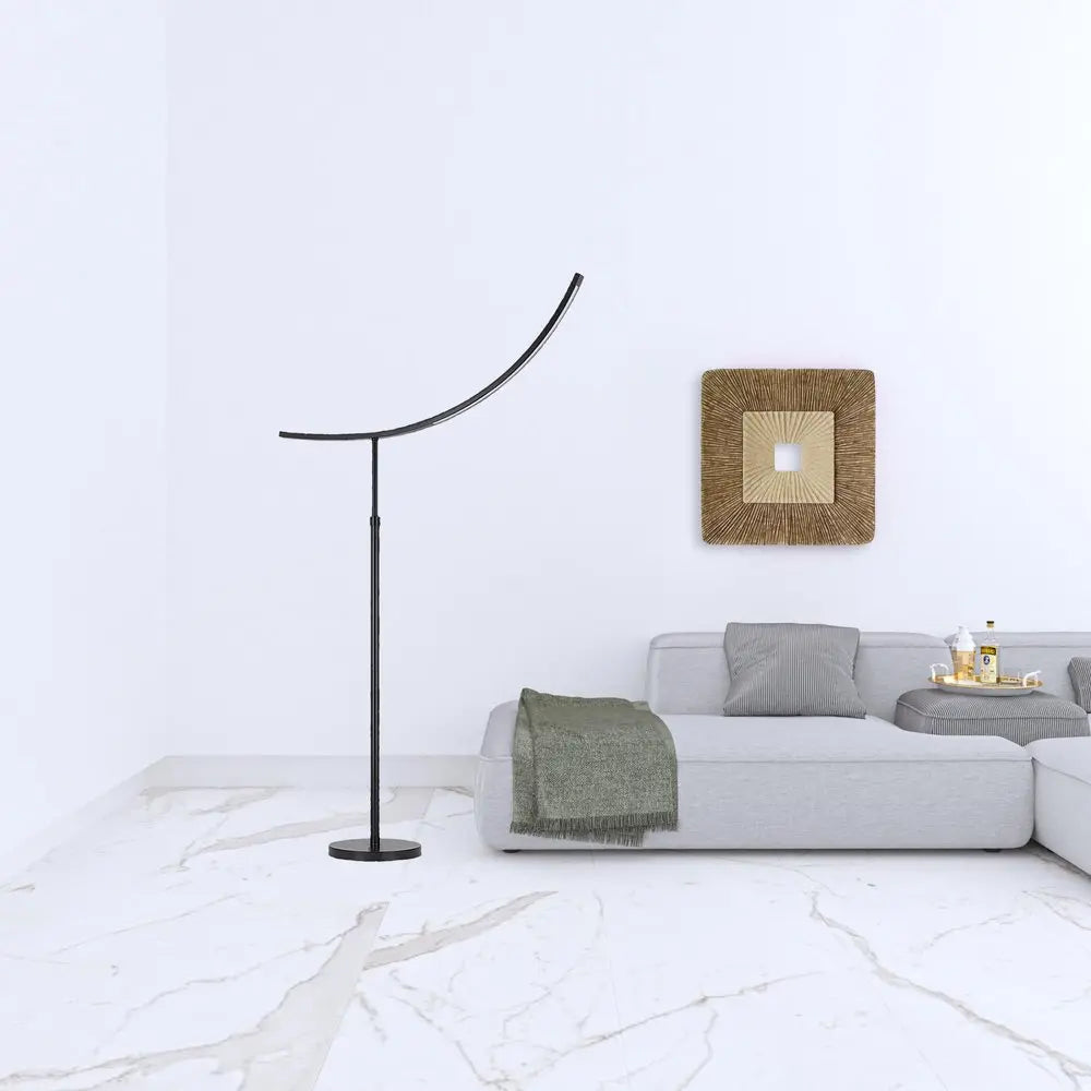74" Bronze Adjustable Led Traditional Shaped Floor Lamp HomeRoots