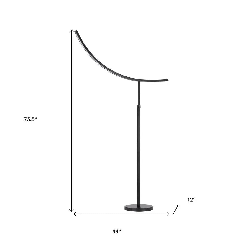 74" Bronze Adjustable Led Traditional Shaped Floor Lamp HomeRoots