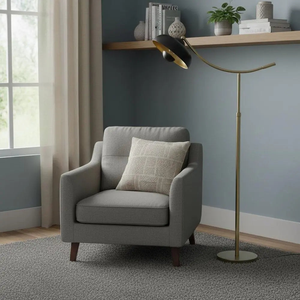 66" Bronze Adjustable Arc Floor Lamp With Bronze Dome Shade HomeRoots