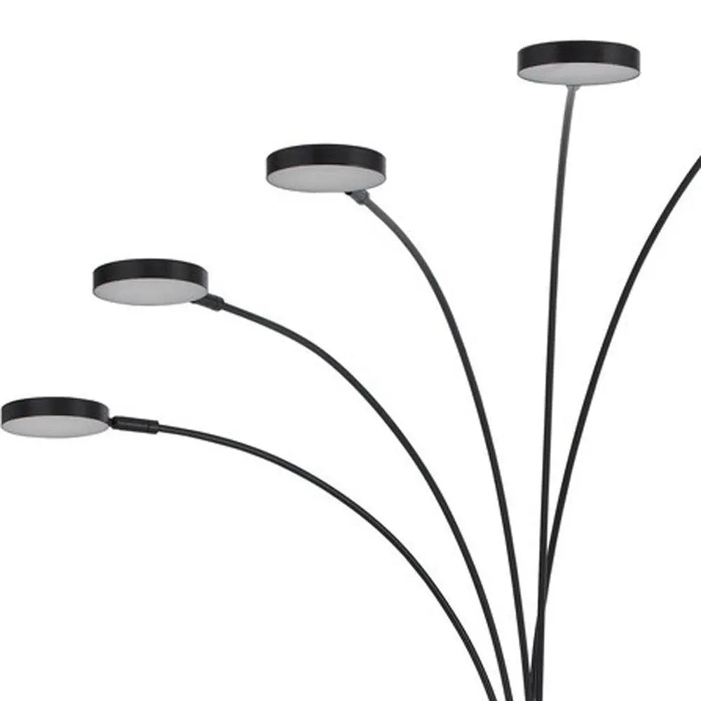 82" Bronze Five Light Led Arc Floor Lamp HomeRoots