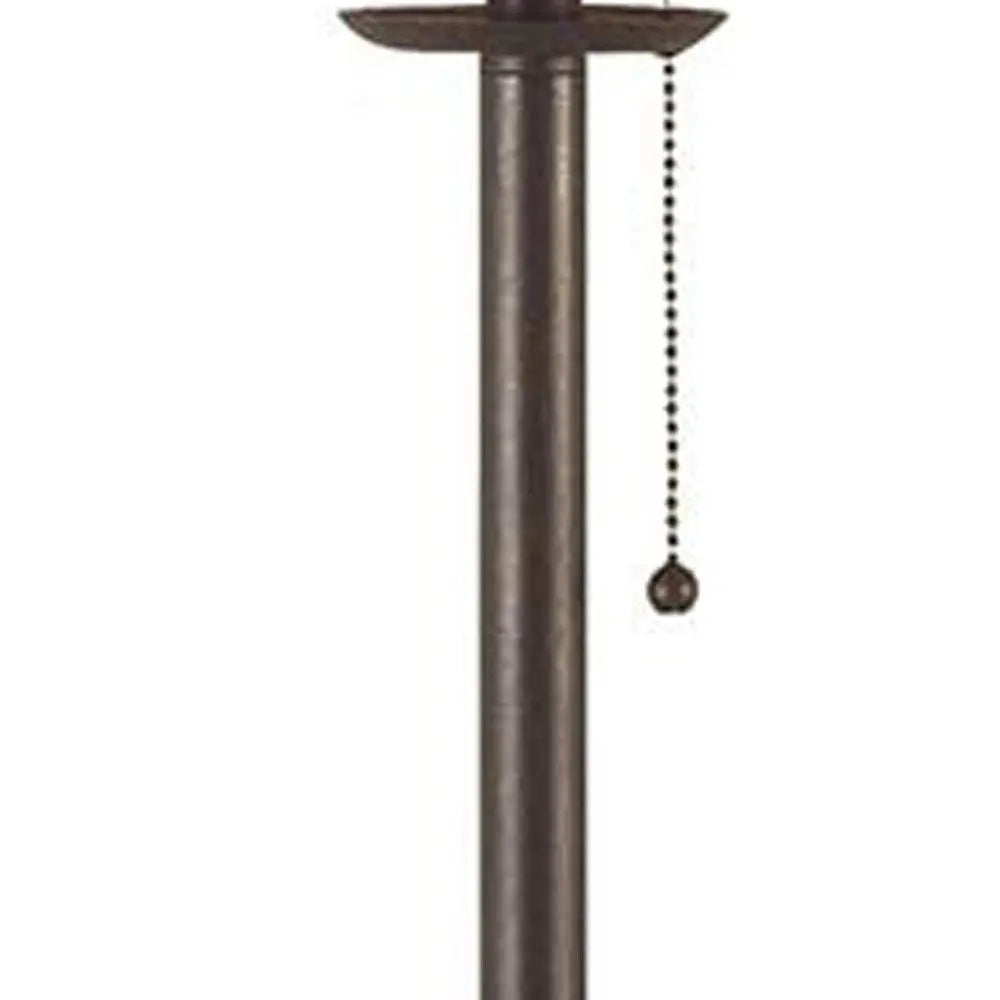 57" Black Traditional Shaped Floor Lamp With White Empire Shade HomeRoots