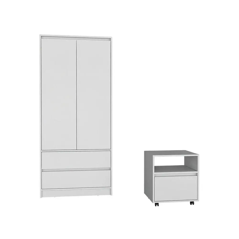 Two Piece White Bedroom Set HomeRoots
