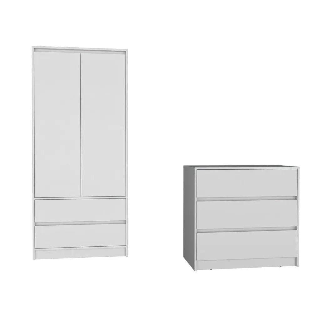 Two Piece White Bedroom Set HomeRoots
