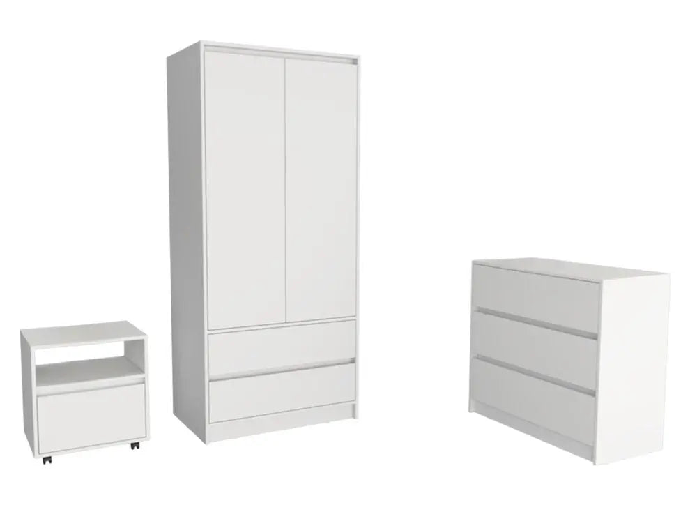 Three Piece White Bedroom Set HomeRoots