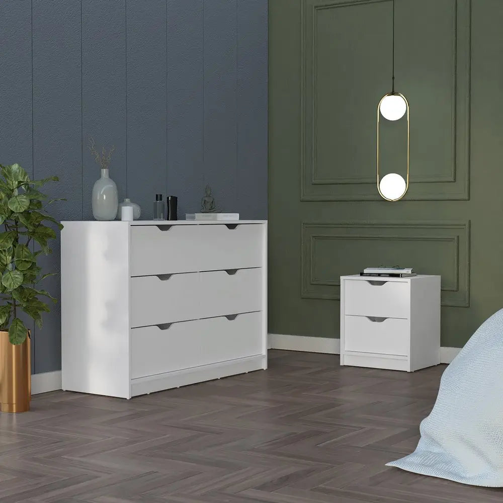 Two Piece White Bedroom Set HomeRoots