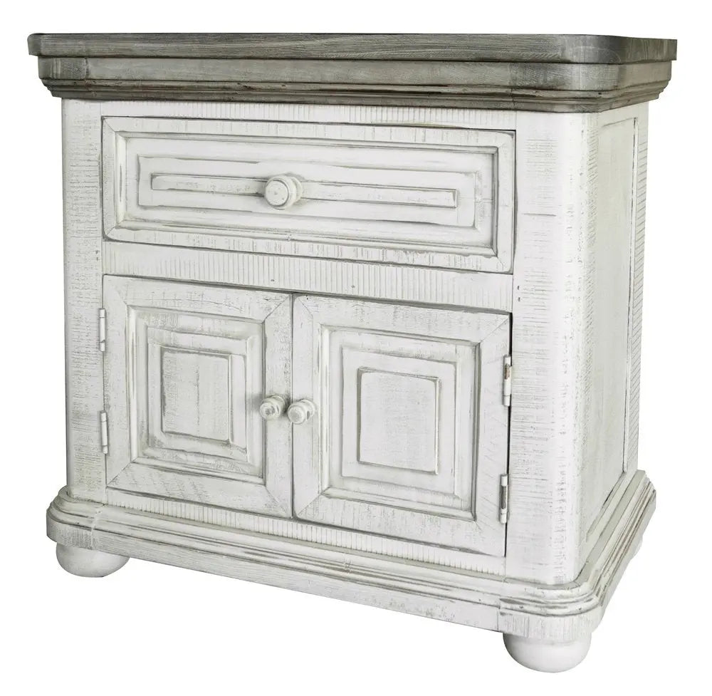 27" Ivory Solid Wood One Drawer Nightstand HomeRoots