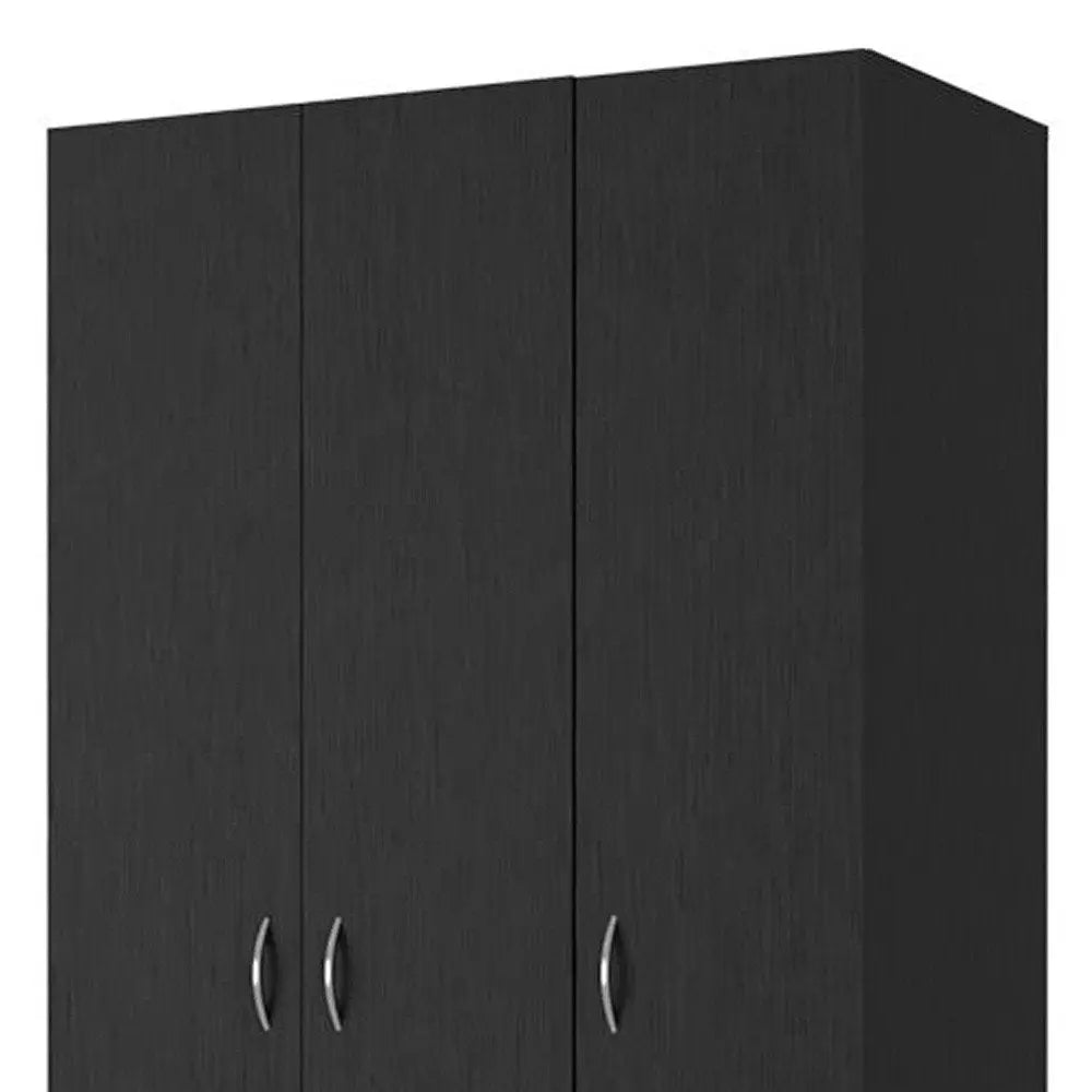 35" Black Two Drawer Combo Dresser HomeRoots