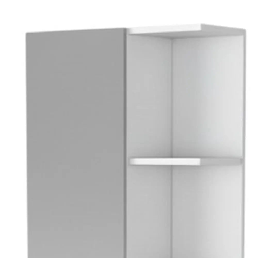 62" White Wood Accent Cabinet With Single Door HomeRoots