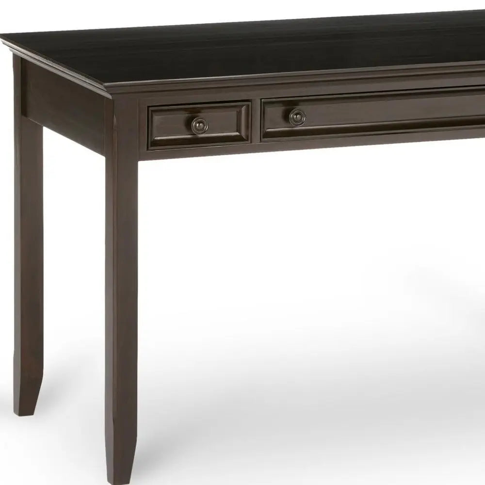 54" Brown Solid Wood Computer Desk - NOBLE HOME INTERIORS