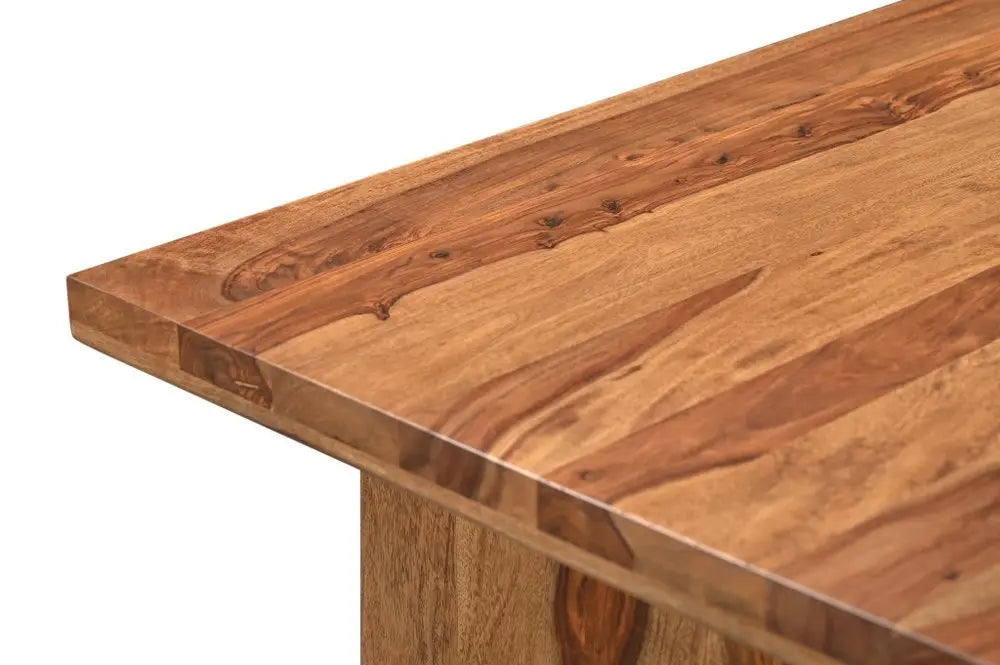 54" Brown Solid Wood Writing Desk and Bookshelf Set With Three Drawers - NOBLE HOME INTERIORS