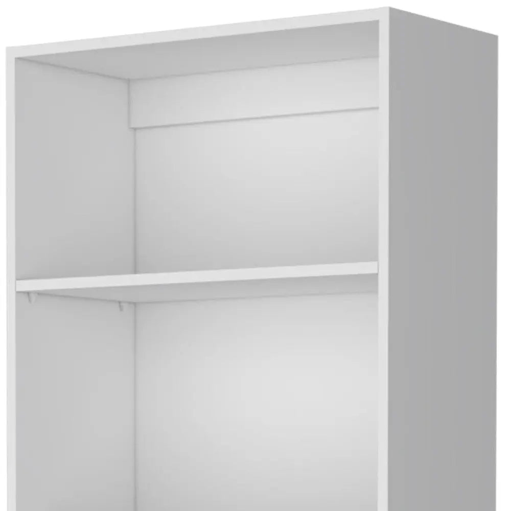 71" White Wood Five Tier Bookcase HomeRoots