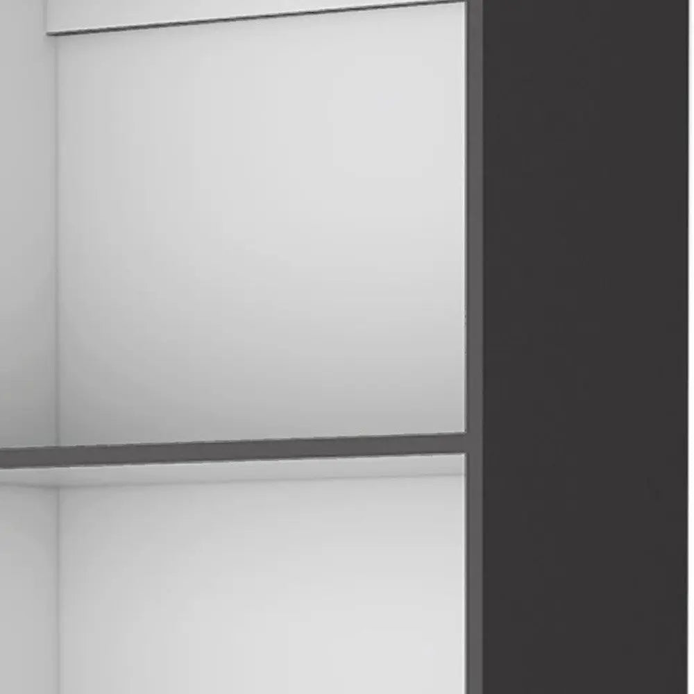 71" Gray And White Wood Four Tier Bookcase HomeRoots