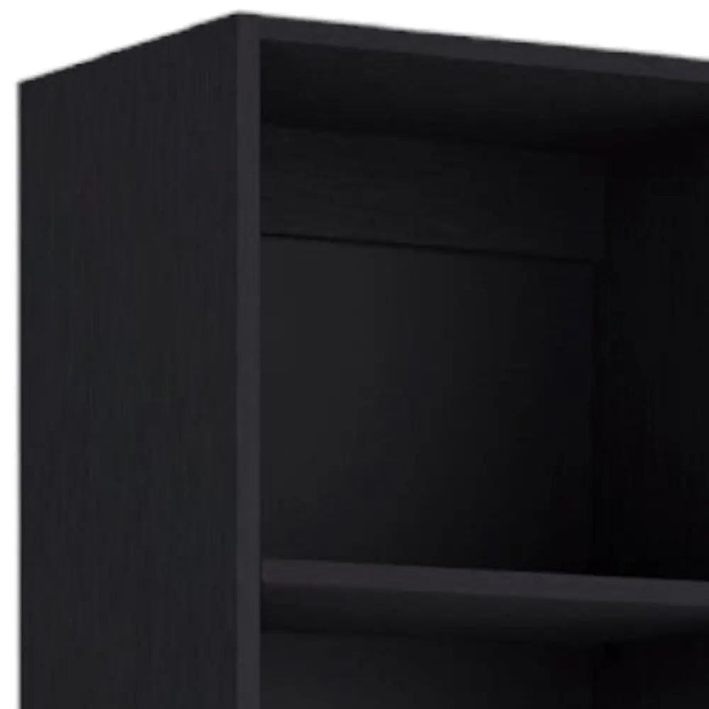 71" Black Five Tier Bookcase HomeRoots