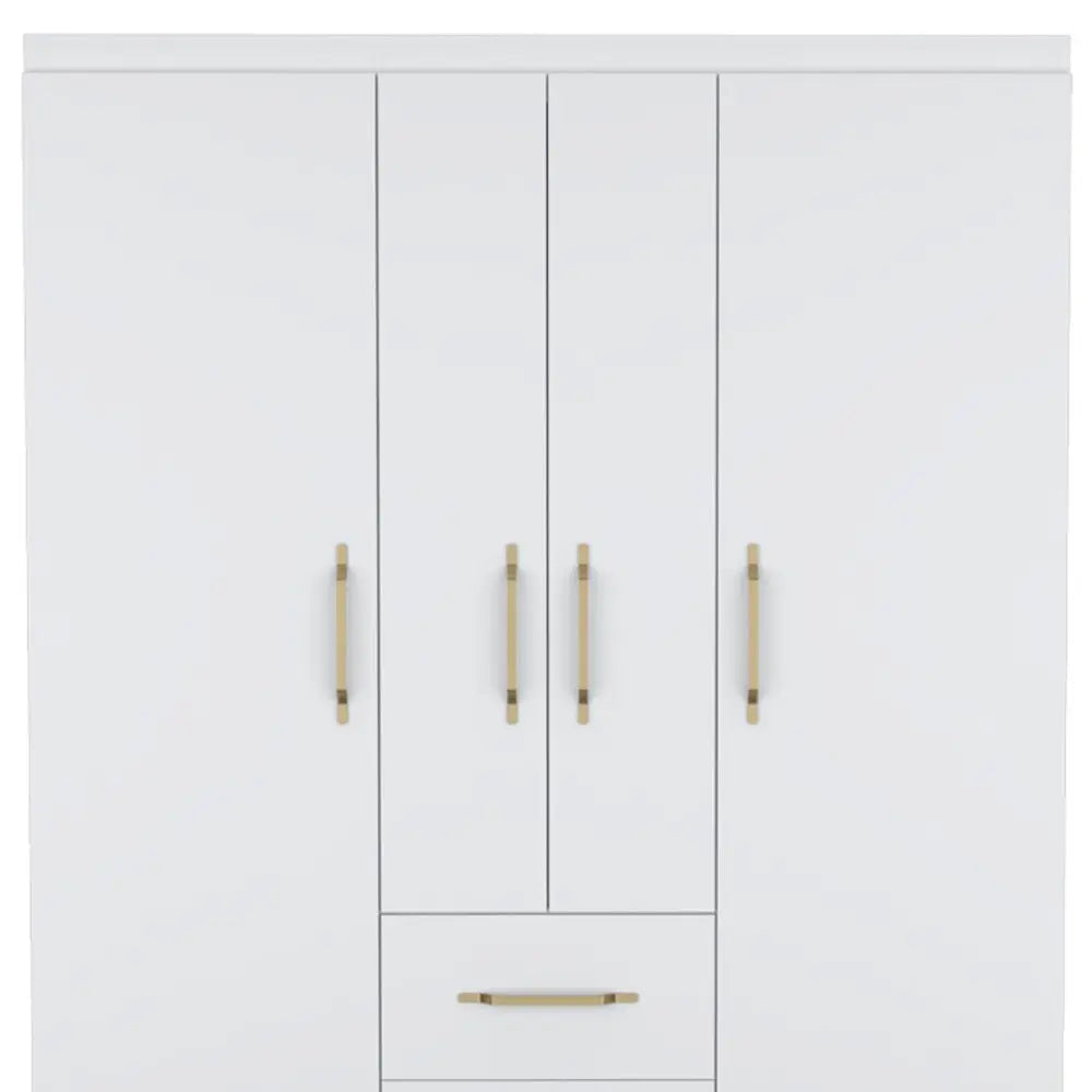 59" White Two Drawer Combo Dresser HomeRoots