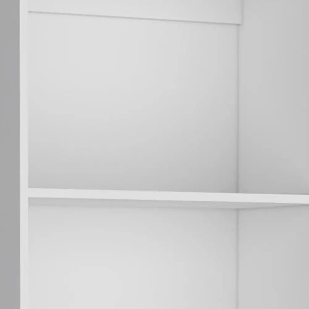 Set of Three White Wood Fourteen Tier Modular Bookcase HomeRoots