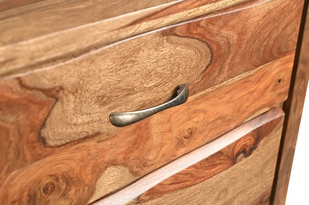 36" Dark Brown Solid Wood Five Drawer Chest HomeRoots