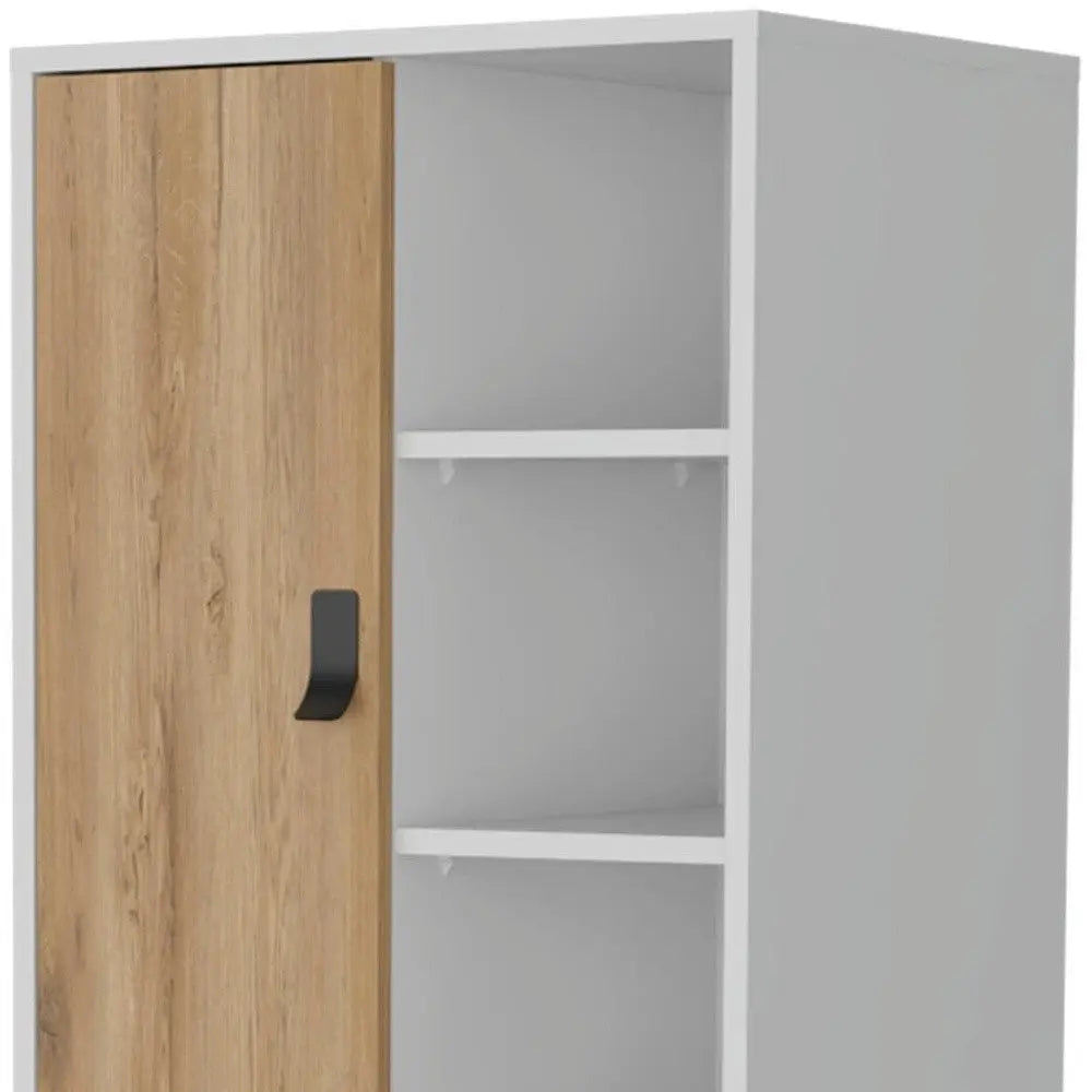 20" White and Natural Two Drawer Dresser HomeRoots