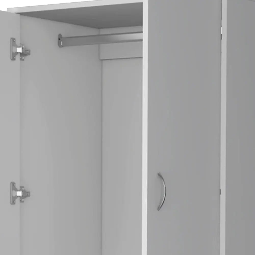 71" White Two Door Two Drawer Combo Dresser HomeRoots