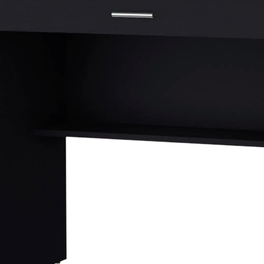 32" Black Wood Computer Desk HomeRoots