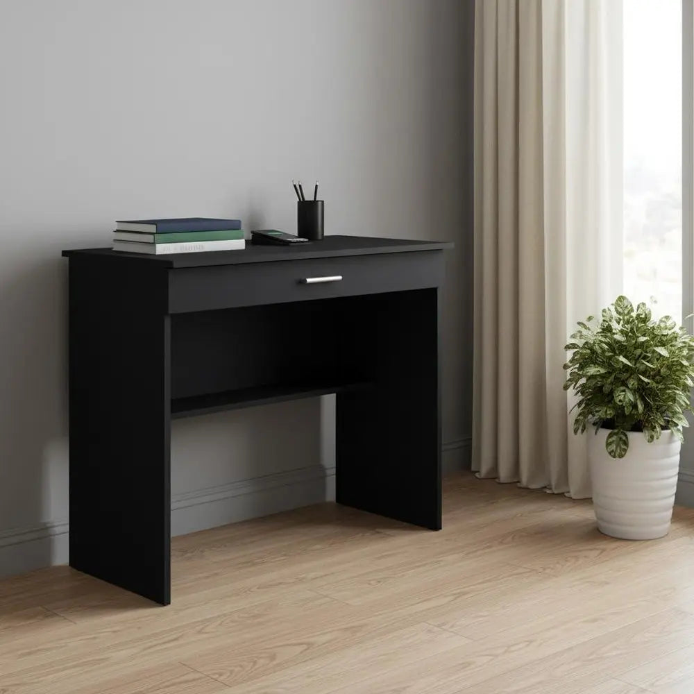 32" Black Wood Computer Desk HomeRoots