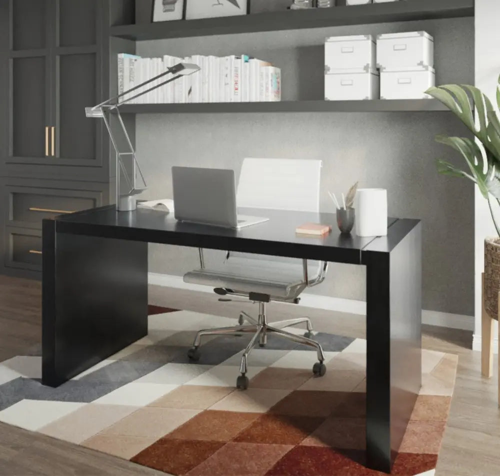 62" Espresso Wood U Shape Computer Desk HomeRoots