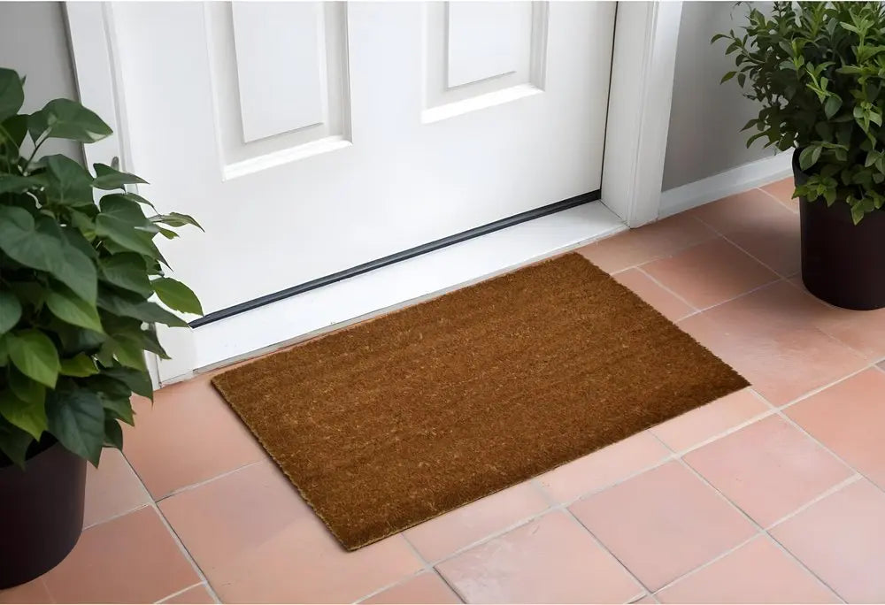 24" X 36" Brown Coir Outdoor Door Mat HomeRoots