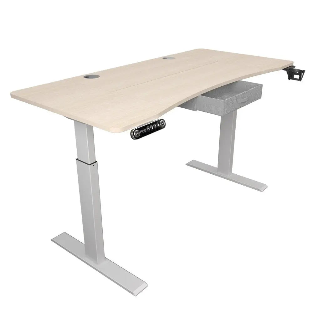 63" Adjustable Beige Standing Desk HomeRoots