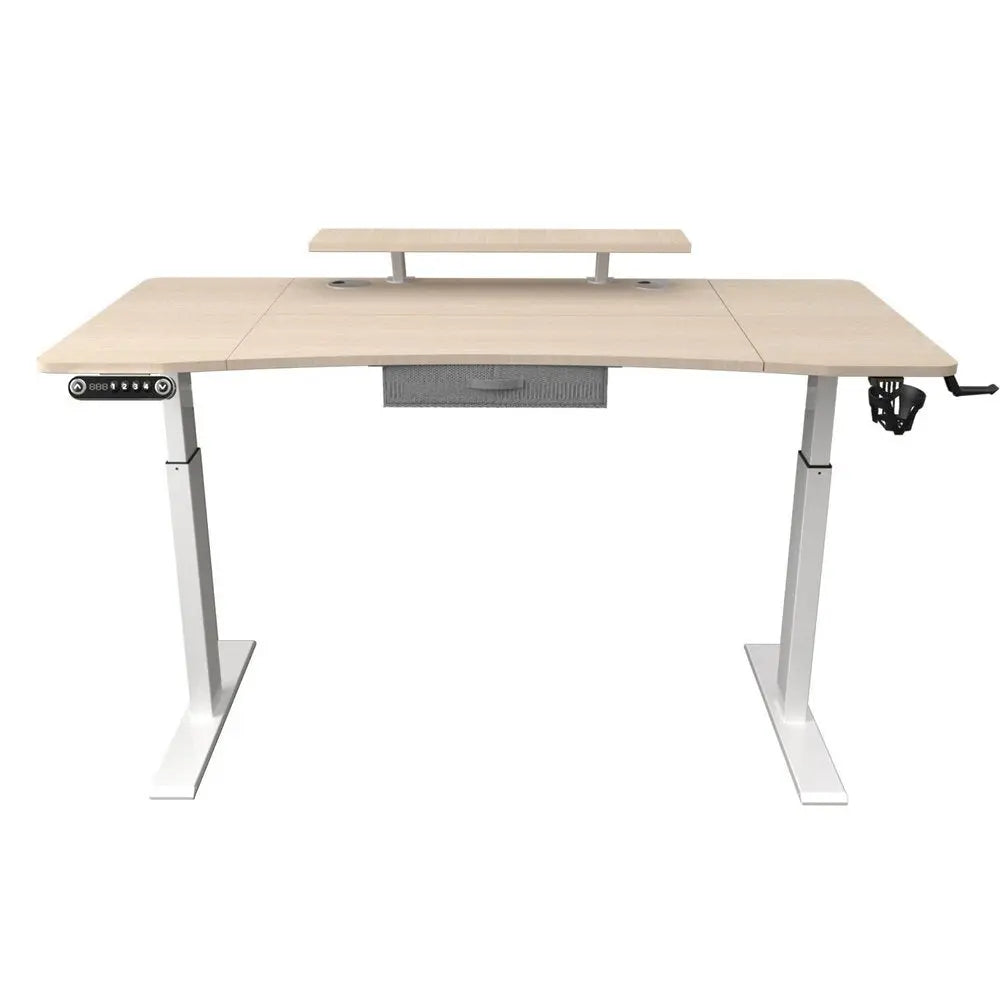 63" Adjustable Beige Standing Desk HomeRoots