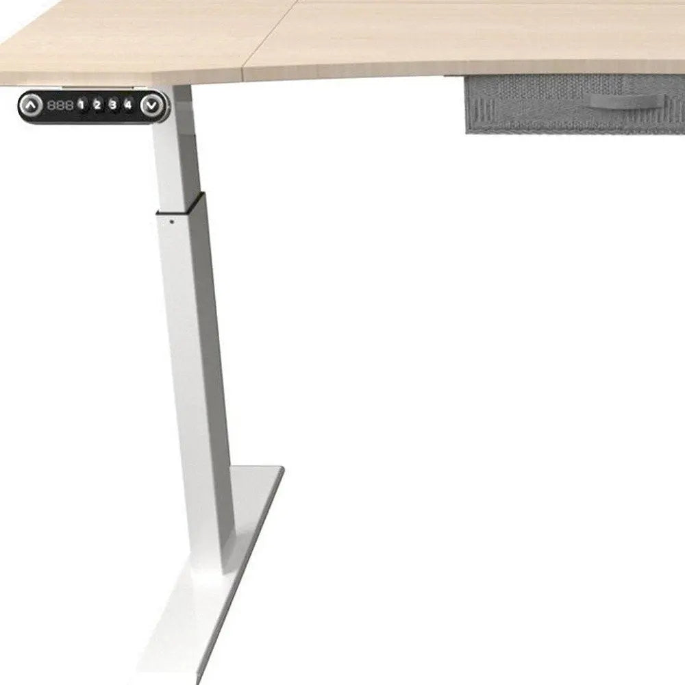 63" Adjustable Beige Standing Desk HomeRoots