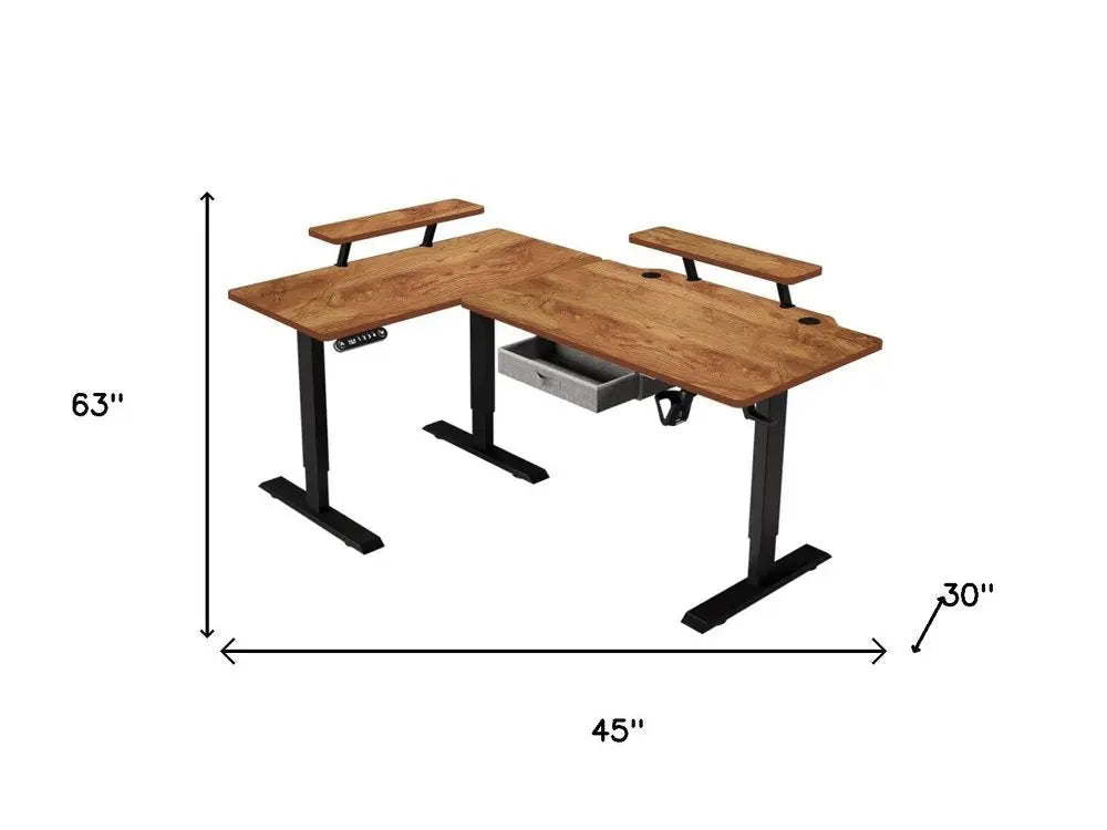 45" Adjustable White Standing Desk HomeRoots