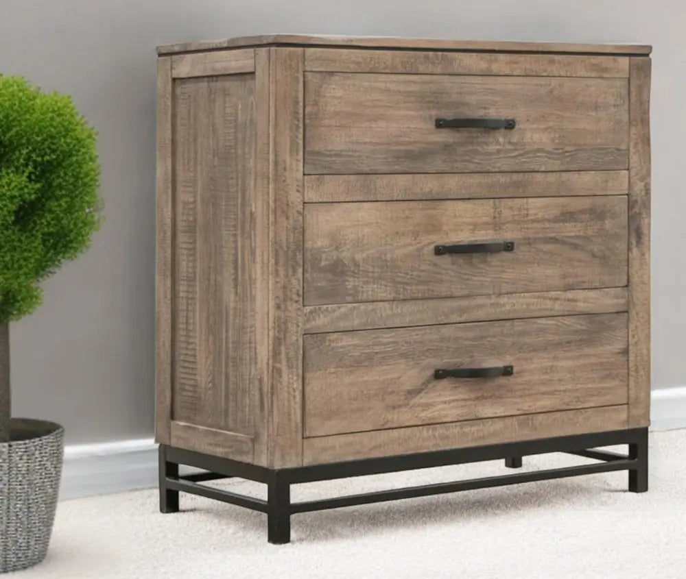 56" Brown Solid Wood Six Drawer Double Dresser - NOBLE HOME INTERIORS